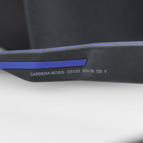 CARRERA 4018/S 0D51 Z0 Rectangle Sunglasses - Black/Blue Mirror - Picture 10 of 10
